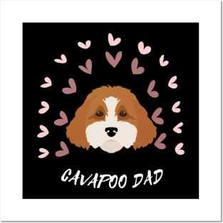 CAVAPOO DAD. Cute cavapoo puppy. Dog Lover Posters and Art